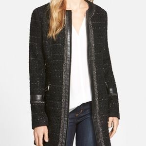 Laundry by Shelli Segal Collarless Tweed Coat